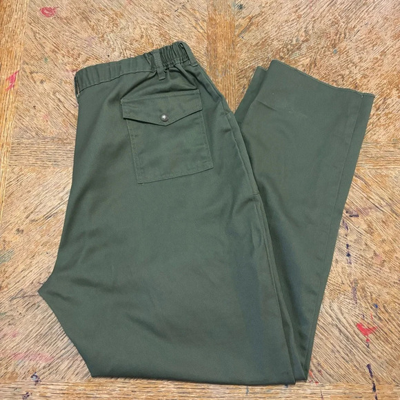 Vintage Mens Boy Scouts Of America BSA Straight Uniform Green Pants 38 X 32